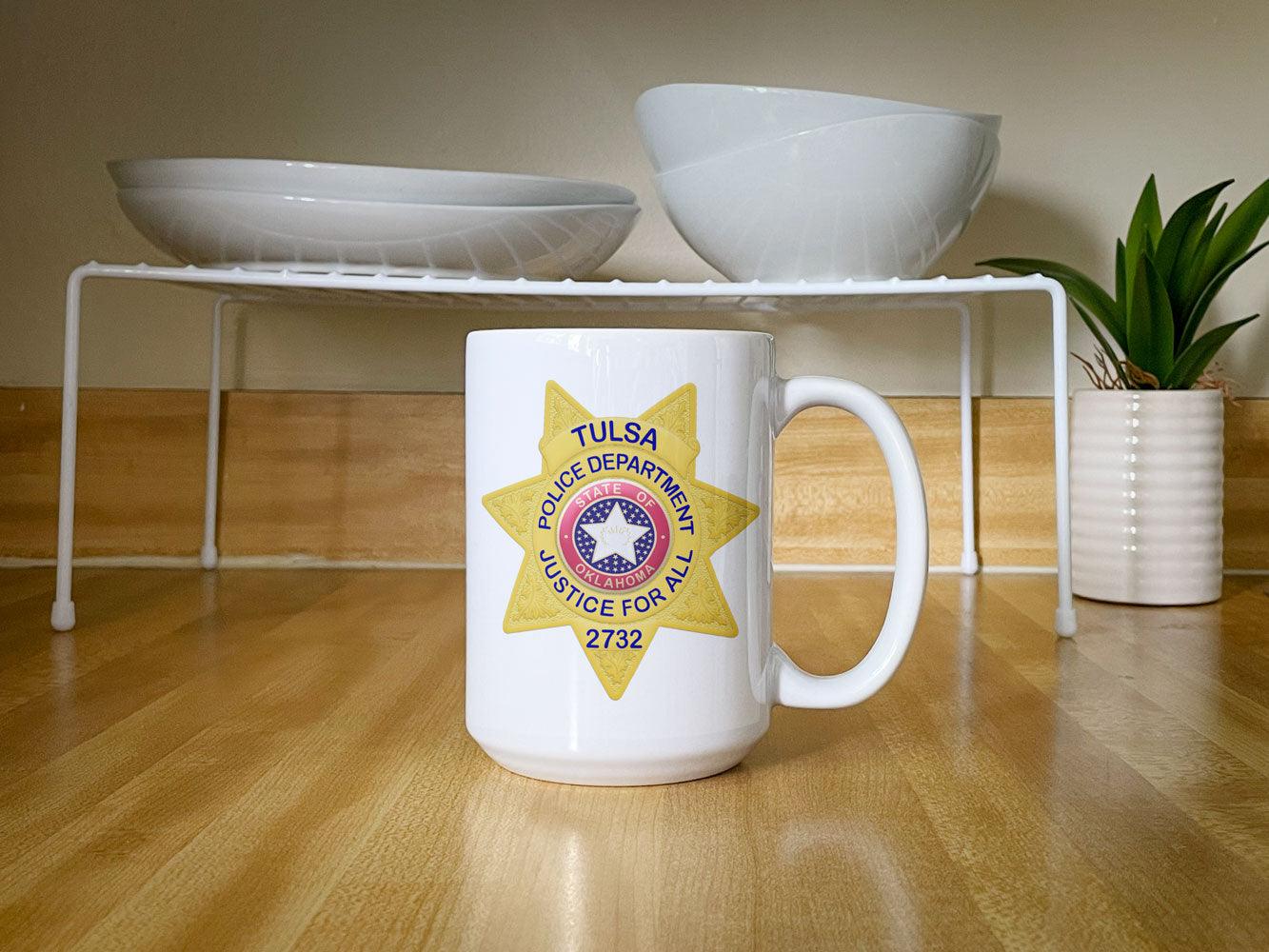 Police Badge White Ceramic Mug