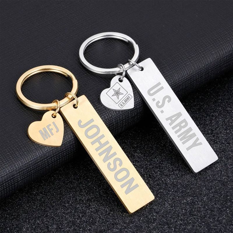Military Personalized Metal Keychain