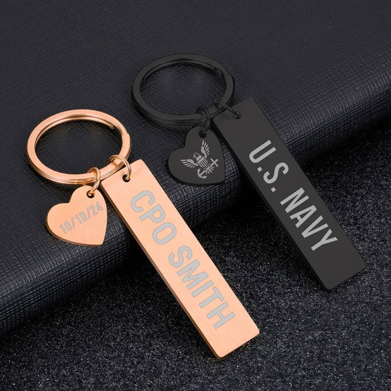 Military Personalized Metal Keychain