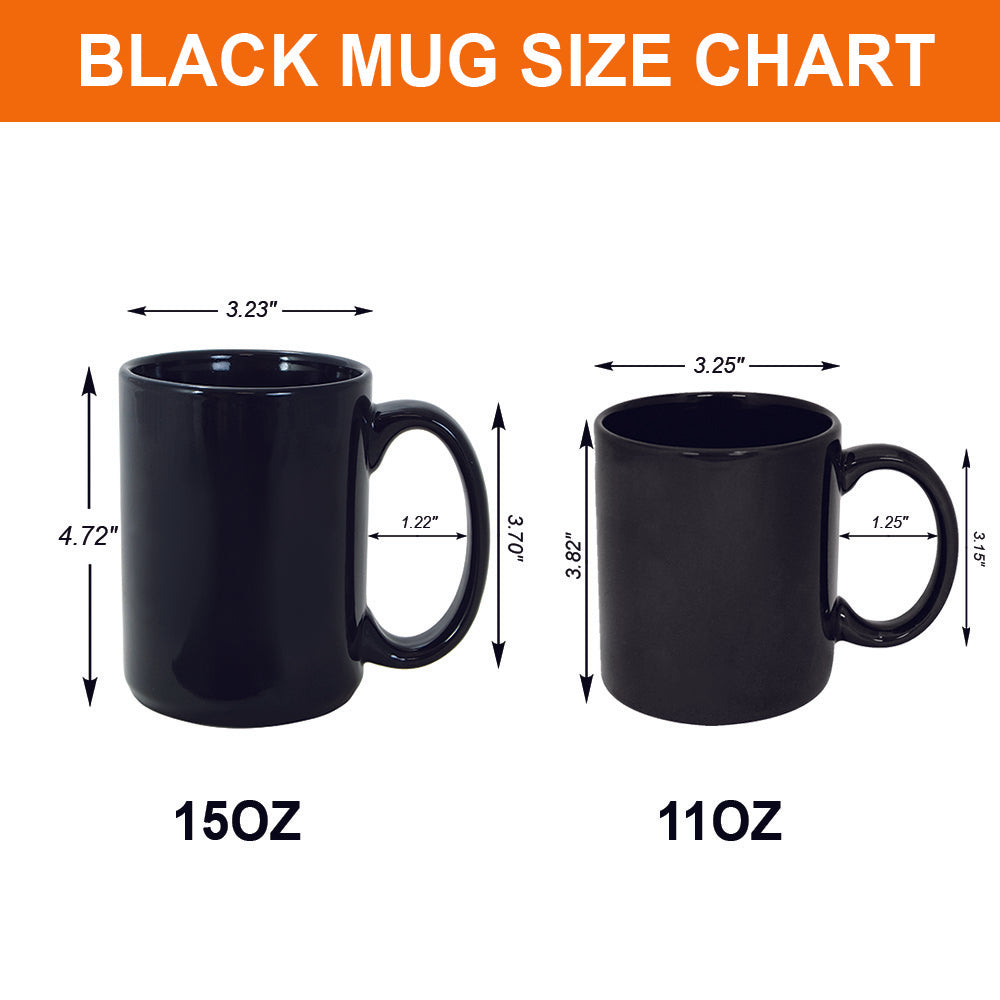 Police Firefighter EMT Badge Personalized Black Ceramic Mug