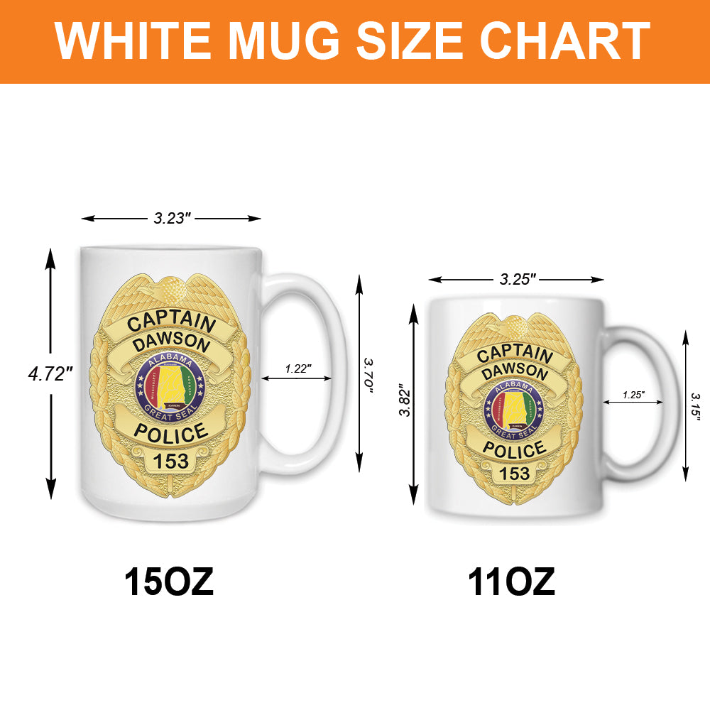 Policeman and Badge Personalized Mug