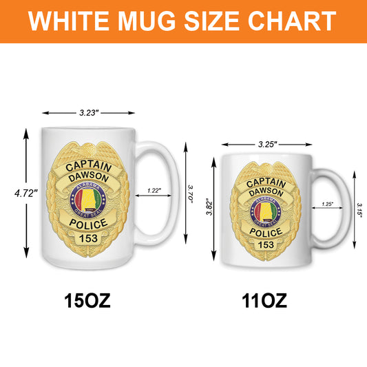 Policeman and Badge Personalized Mug