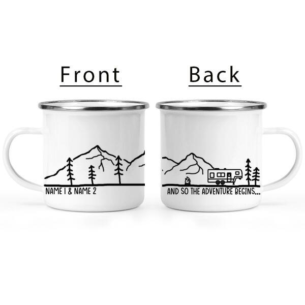 And So The Adventure Begins... Customizable Camp Mug - Milaste