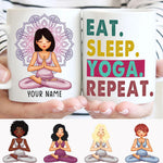 Yoga Girl Personalized Ceramic Mug - Milaste