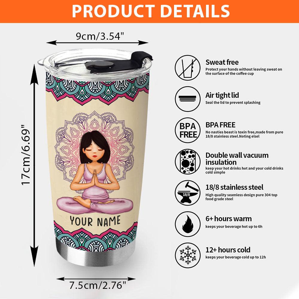 Yoga Girl Personalized Stainless Steel Tumbler - Milaste