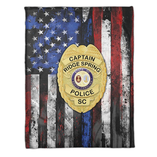 Police Badge Personalized Fleece Blanket - Milaste