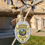 Police Badge Personalized Keychain - Milaste