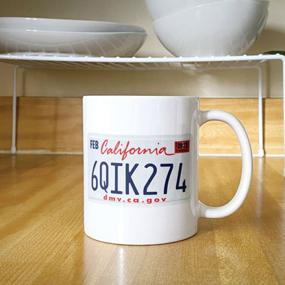 California License Plate Ceramic Mug