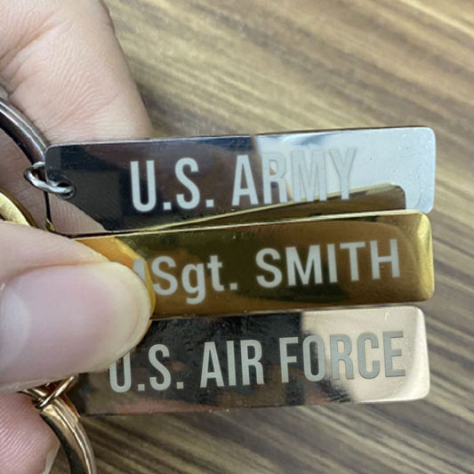 Military Personalized Metal Keychain