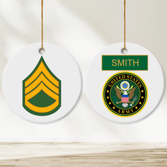 Military Rank Insignia Ceramic Ornament