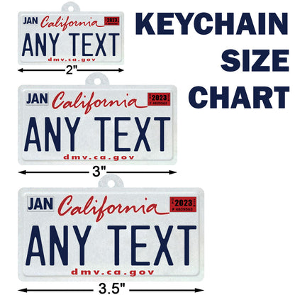 California License Plate Keychain