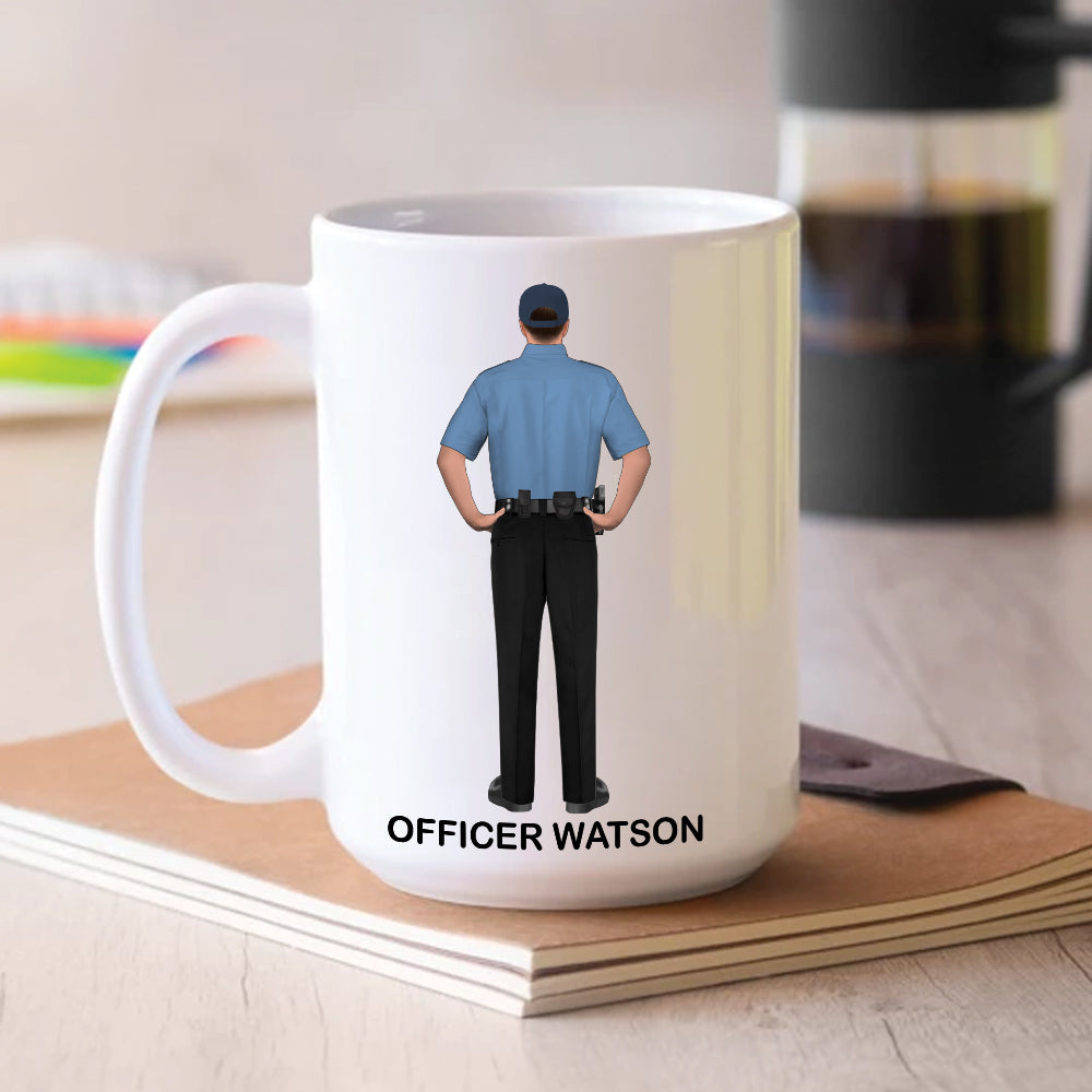 Policeman Deputy Sheriff Personalized White Ceramic Mug