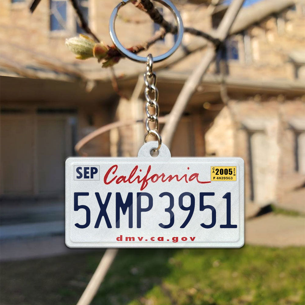 California License Plate Keychain