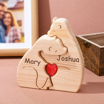 Personalized Bear Family Wooden Puzzle