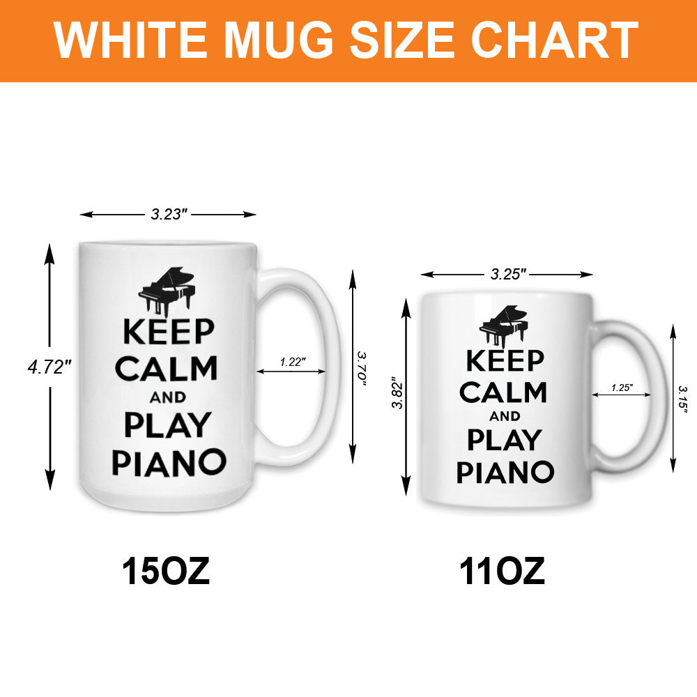 Piano Man Personalized White Ceramic Mug