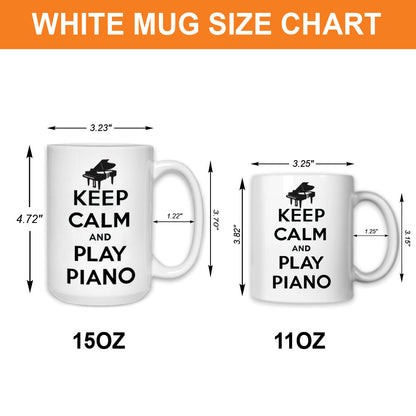 Piano Man Personalized White Ceramic Mug