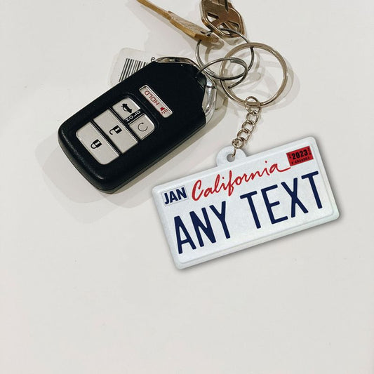 California License Plate Keychain