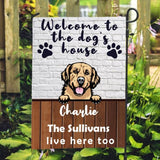Welcome To The Dog's House Dog Lovers Customizable Garden Flag - Milaste