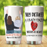 Besties Sisters I'll Be There For You Customizable Stainless Steel Tumbler - Milaste