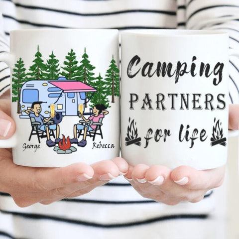 Camping Partners For Life Customizable Ceramic Mug - Milaste