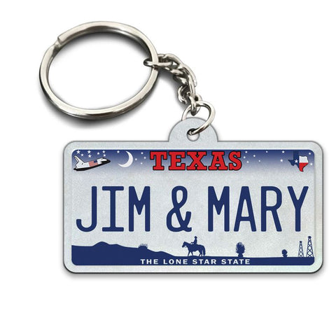 Texas License Plate Keychain