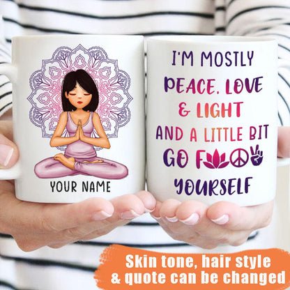 Yoga Girl Personalized Ceramic Mug - Milaste