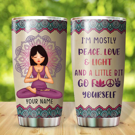 Yoga Girl Personalized Stainless Steel Tumbler - Milaste