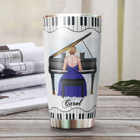 Piano Player Stainless Steel Tumbler