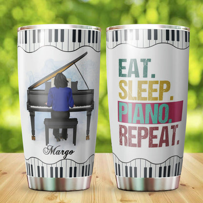 Piano Player Stainless Steel Tumbler