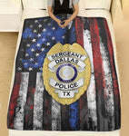 Police Badge Personalized Fleece Blanket - Milaste