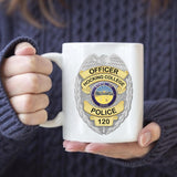 Police Badge White Ceramic Mug - Milaste