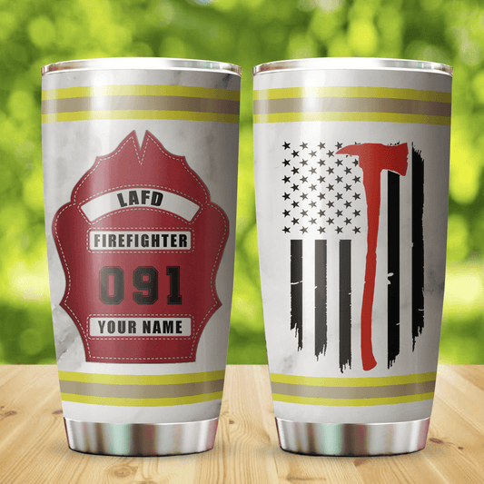 Firefighter Helmet Shield Customizable Stainless Steel Tumbler - Milaste