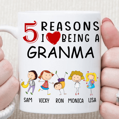 Funny Kids: The Reasons I Love Being A ... Customizable Ceramic Mug - Milaste