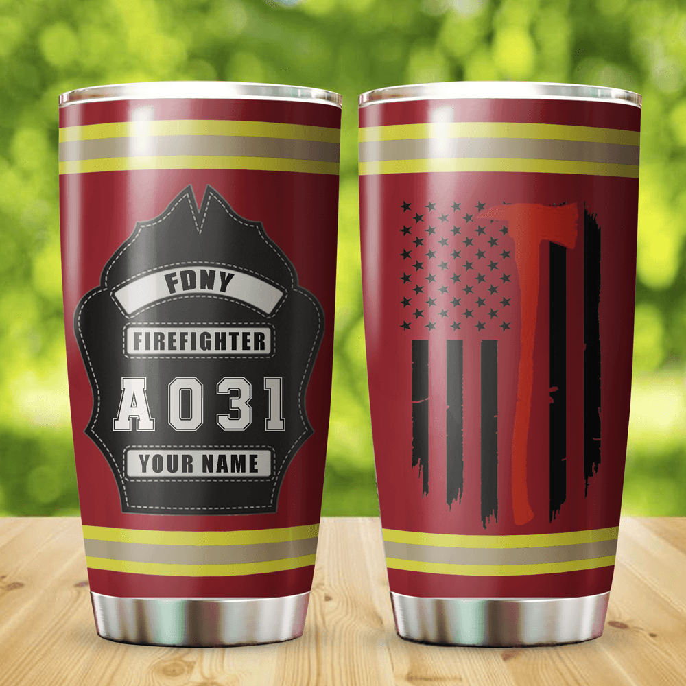 Firefighter Helmet Shield Customizable Stainless Steel Tumbler - Milaste