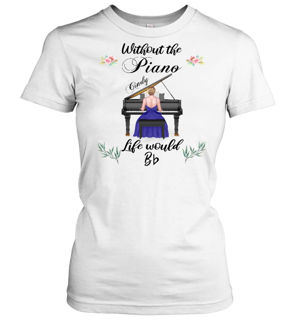 Female Piano Player Personalized Shirts